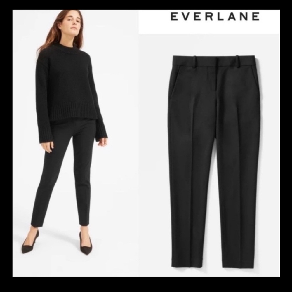 Everlane Women's Classic Black Straight Leg Pants